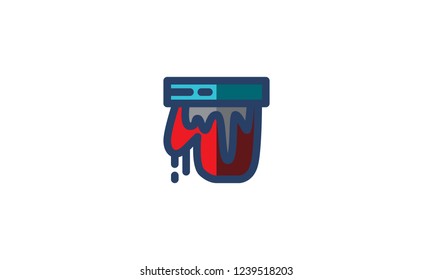 Glove Icon Winter Template Vector