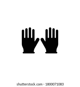 Handschuhsymbol, Pillsymbol für Ihre Website, Logo, App, Benutzeroberfläche, Produktdruck. Handschuhkonzept flach Silhouette Vektorgrafik-Symbol