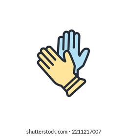 Glove icons  symbol vector elements for infographic web