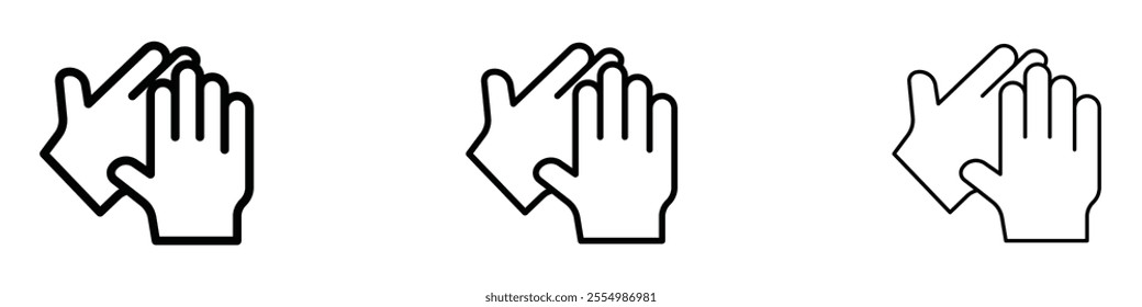 Glove icons in tree different stroke sizes
