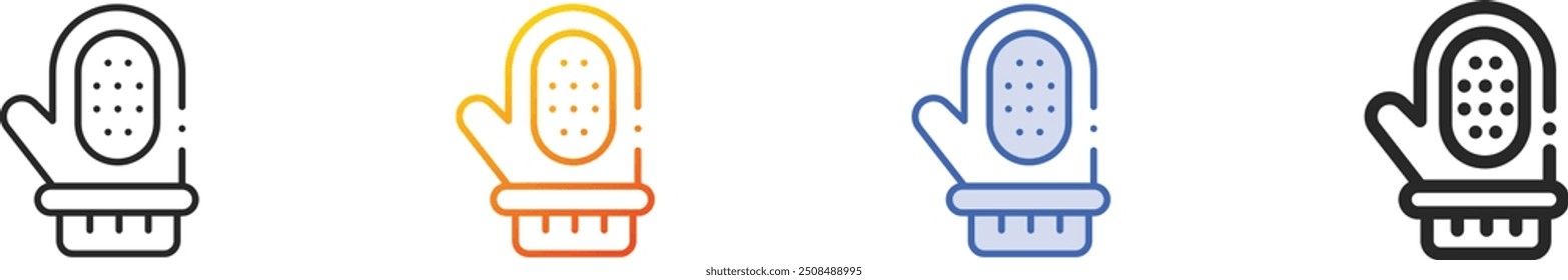 glove icon.Thin Linear, Gradient, Blue Stroke and bold Style Design Isolated On White Background