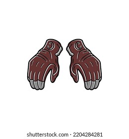 Glove illustration vector design on white background. for motorcycles, bicycles, safety