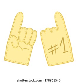 glove with index finger raised
