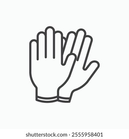 Glove isolated icon. vector illustration.