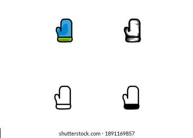 glove isolated on white background, vector illustration