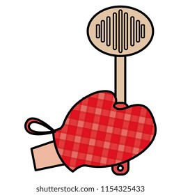 glove kitchen with fried spoon