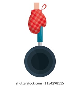 glove kitchen with pan