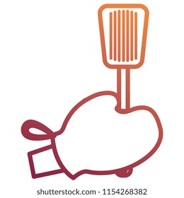 glove kitchen with spatule