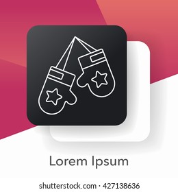 glove line icon