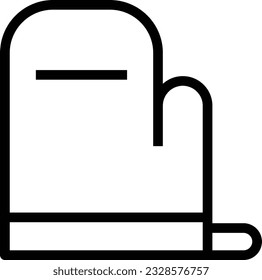 Icono de la línea de guantes - Icono único, vector