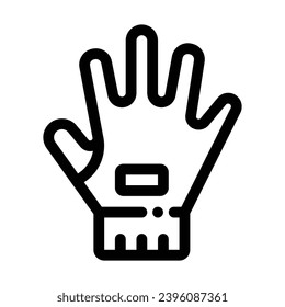 Icono de la línea de guantes - Icono único, vector