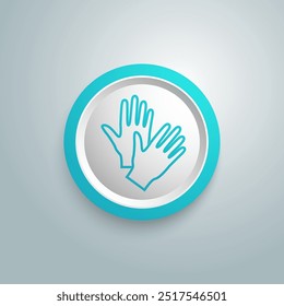 Glove Line Icon Symbol. Premium Quality Isolated Mitten Element In Trendy Style. Vector