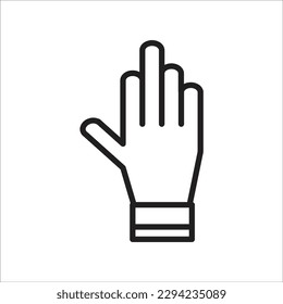 glove line new vector icon