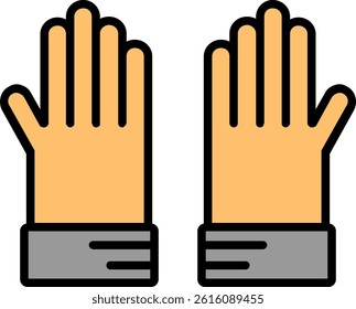 Glove Line Vector Icon Design