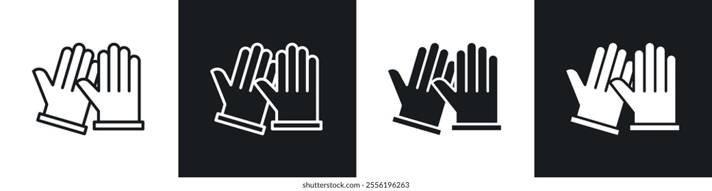 Glove linear icon set for app, and web design.