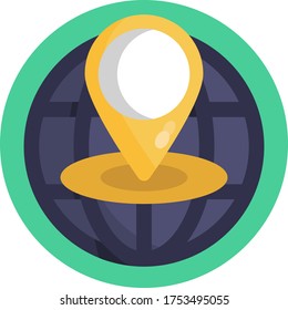 glove location vector illustration icon