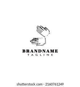 icono del diseño del logotipo de guantes icono de la ilustración del vector aislado negro