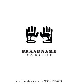 plantilla de diseño de icono de logotipo de guantes ilustración vectorial moderna