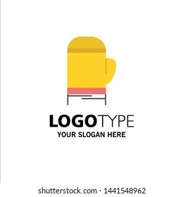 Glove, Microwave, Warm, Cold Business Logo Template. Flat Color