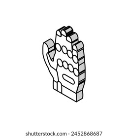 glove motorcycle isometric icon vector. glove motorcycle sign. isolated symbol illustration