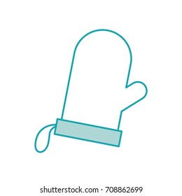 glove potholder kitchen baking icon on white background