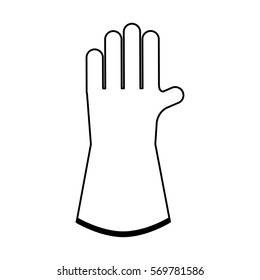 glove safety isolated icon vector illustration design