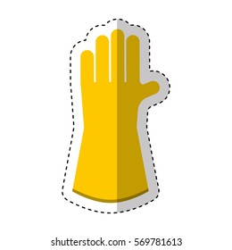 glove safety isolated icon vector illustration design
