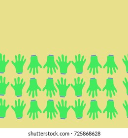 Glove seamless  pattern. Hand drawn.