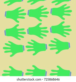 Glove seamless  pattern. Hand drawn.