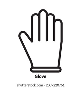 Glove. simple icon design, best used for banner, flayer, or web application. Editable stroke with EPS 10 file format