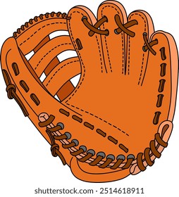 luva vetor softball ilustração isolado no fundo branco