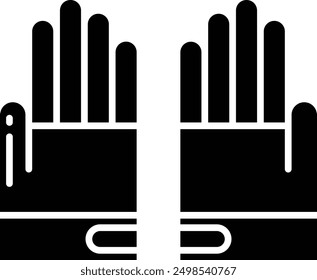 Glove solid glyph vector illustration