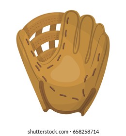 Glove trap. Baseball single icon in cartoon style vector symbol stock illustration .