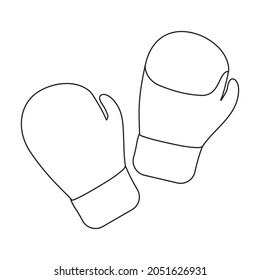 Glove vector cartoon icon. Vector illustration accessory for hand on white background. Isolated cartoon illustration icon of glove hand.