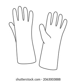 Glove vector cartoon icon. Vector illustration accessory for hand on white background. Isolated cartoon illustration icon of glove hand.