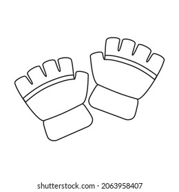 Glove vector cartoon icon. Vector illustration accessory for hand on white background. Isolated cartoon illustration icon of glove hand.