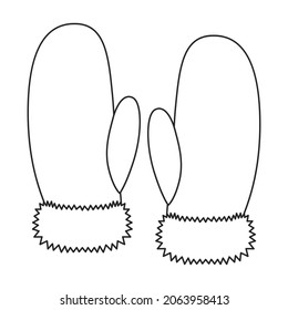 Glove vector cartoon icon. Vector illustration accessory for hand on white background. Isolated cartoon illustration icon of glove hand.