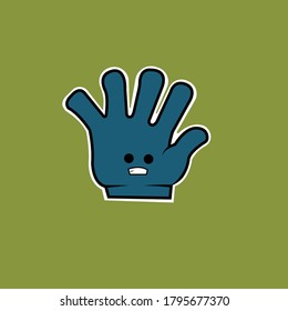 Glove Vector Character for Icon and Sticker