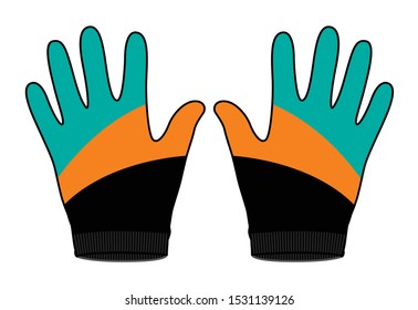 Glove Vector Design Vector
Turquoise / Orange / Black Color