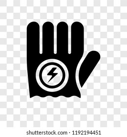 Glove vector icon isolated on transparent background, Glove transparency logo concept