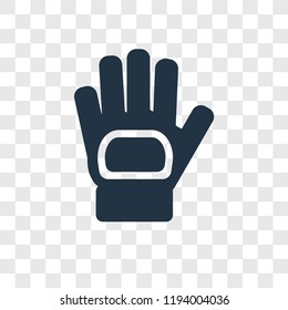 Glove vector icon isolated on transparent background, Glove transparency logo concept