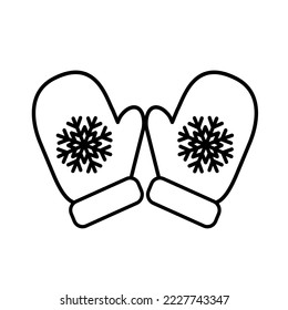 Glove vector icon isolated on white background, vector illustration
