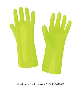 Icono de vector de guantes.Icono de vector de dibujos animados aislado en guante de fondo blanco.