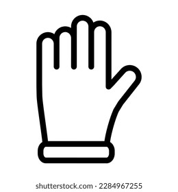 Diseño de iconos de la línea del vector de guantes