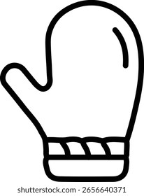 Glove vector line icon design