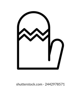glove vector line icon symbol