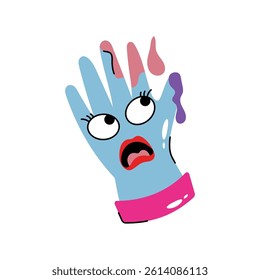 Glove Vector Sticker. Eps 10 File 