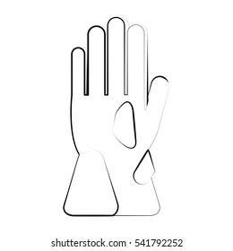 Glove of winter cloth design