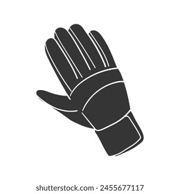 Glove Work Icon Silhouette Illustration. Protection Vector Graphic Pictogram Symbol Clip Art. Doodle Sketch Black Sign.