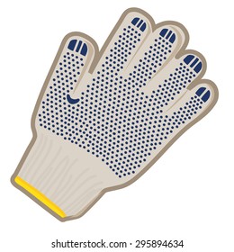 A glove for work in the vegetable garden vector illustration